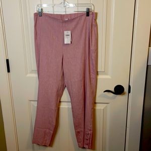 J Jill Linen Blend Heather Pink Capris